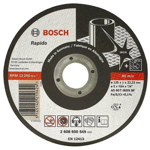 Отрезной круг, прямой, Bosch Expert for Inox 230 мм