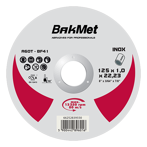 Отрезной диск BakMet для стационарных машин по стали 125х1,0х22,23 PLB-BAKMET PL