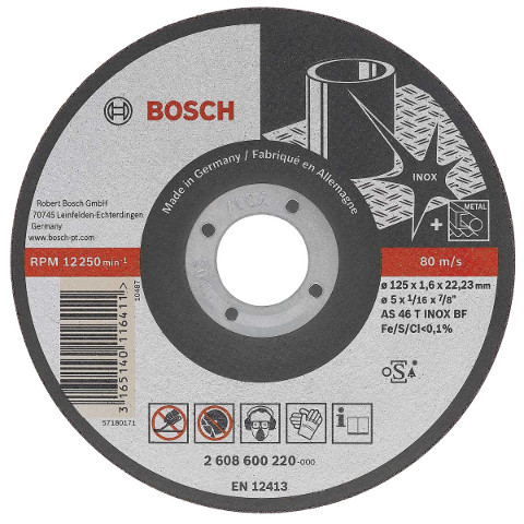 Отрезной круг, прямой, Bosch Best for Inox - Rapido Long Life 115x1.0x22.2 мм