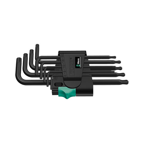 Набор Г-образных ключей, BlackLaser 967 PKL/9 TORX WERA